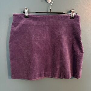 Purple Mini Skirt Corduroy GREY LAB Violet Skirt Sz M